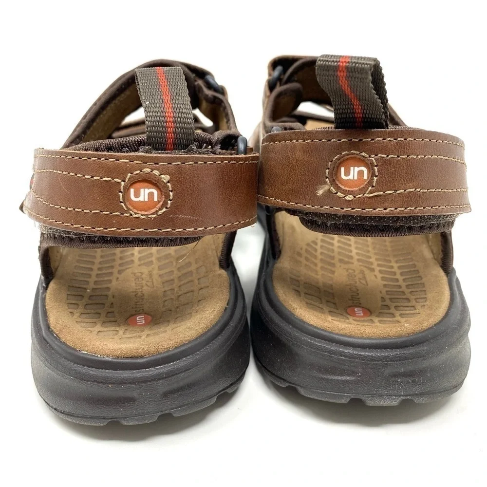 Clarks Mens Un.Caicos Brown Leather casual comfort sandals
